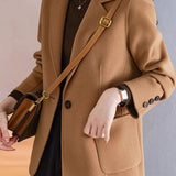 Classic Office Wool Blend Blazer
