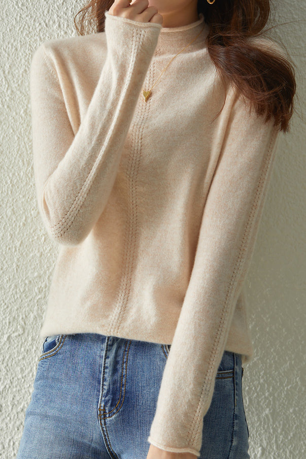 Half turtleneck knitted sweater. - liwisi