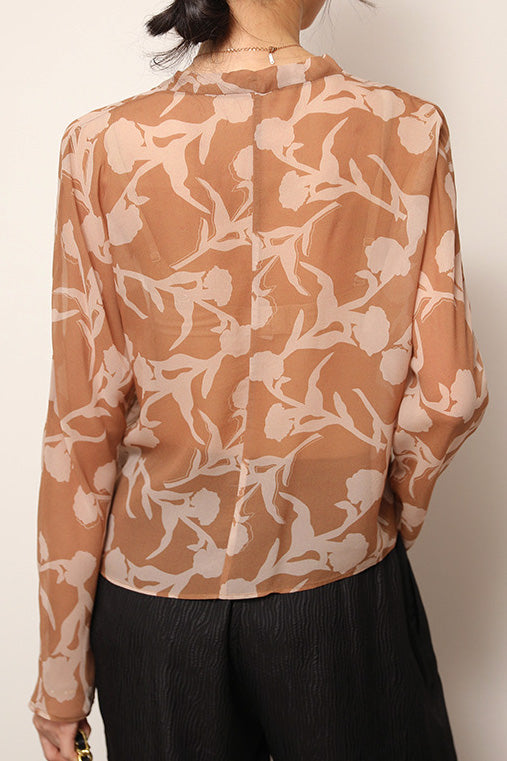 Casual Office V-Neck Printed Shirt - liwisi