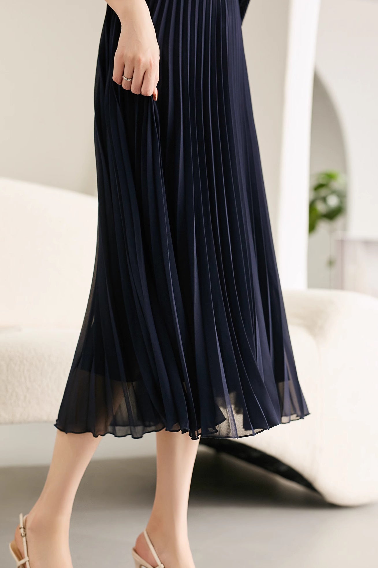 Elegant Temperament Pleated Dress - liwisi