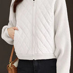 Casual Versatile Stand-Collar Paneled Batwing Sleeve Short Coat - liwisi