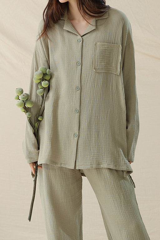 Class A pure cotton double-layer gauze pajamas - liwisi