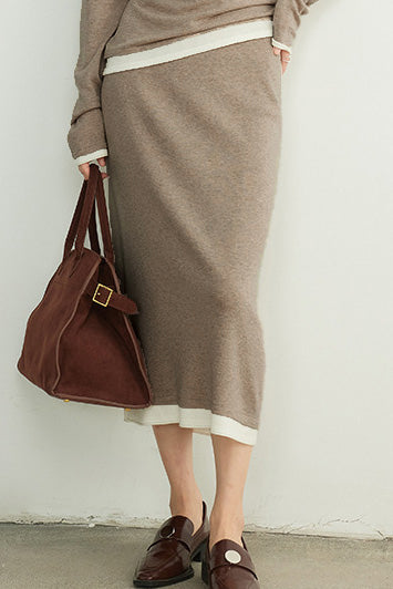 Comfortable wool knitted set - liwisi