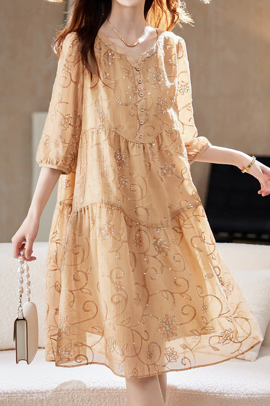 Elegant Sequined Dress - liwisi