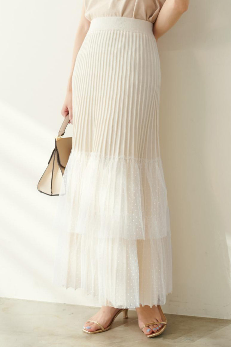 Fashionable Versatile Knit Paneled Skirt - liwisi