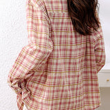 Casual Loose Cotton Plaid Shirt