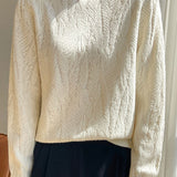 French lace-trimmed knitted undershirt - liwisi