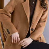 Classic Office Wool Blend Blazer