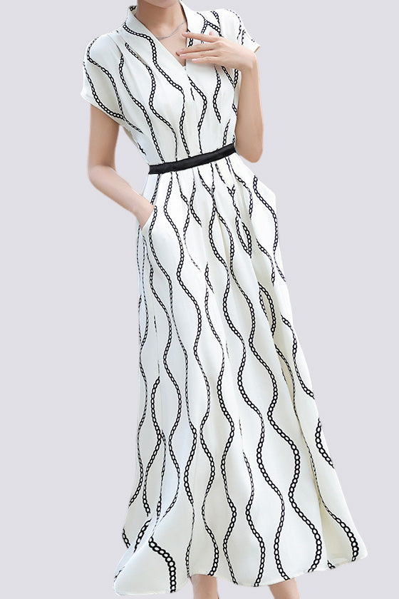 Short-Sleeve Fashionable Dress - liwisi