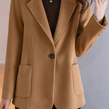 Classic Office Wool Blend Blazer