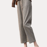 Retro Office Houndstooth Woolen Pants