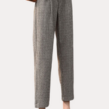 Retro Office Houndstooth Woolen Pants