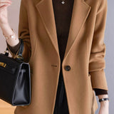 Classic Office Wool Blend Blazer