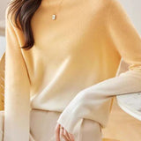 Gradient Orange Wool-Like Knit - liwisi