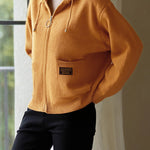 Casual Solid-Color Tied Hooded Knitted Cardigan - liwisi