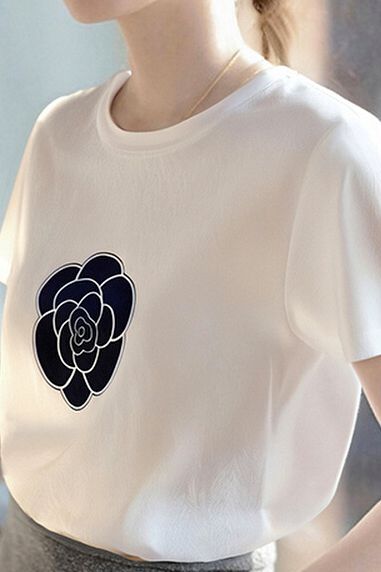 Printed versatile short sleeve T-shirt - liwisi