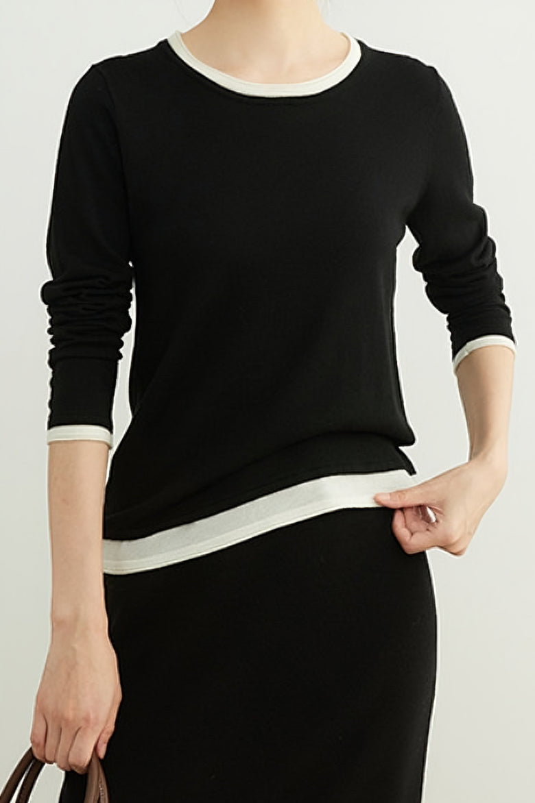 Comfortable wool knitted set - liwisi