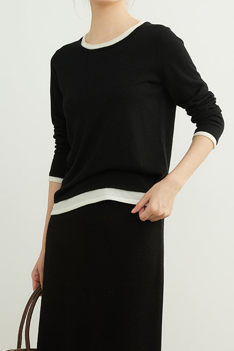 Comfortable wool knitted set - liwisi