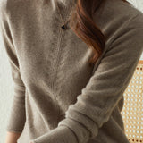 Half turtleneck knitted sweater. - liwisi