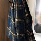 Vintage Plaid Wool Blend Coat - liwisi