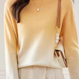 Gradient Orange Wool-Like Knit - liwisi