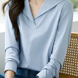 Sailor Collar Button Decor Casual T-Shirt - liwisi
