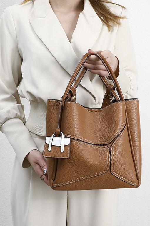 Simple Office Spliced Large-Capacity Tote Bag - liwisi