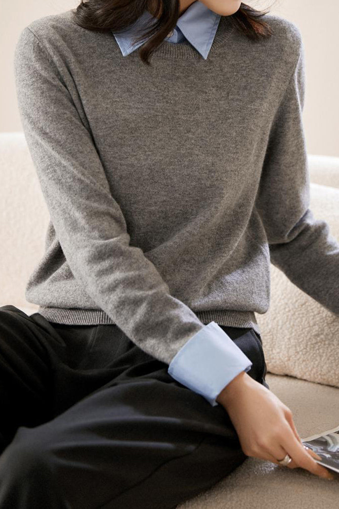 Layered Look Casual Knit Shirt - 2 Colors Available - liwisi