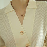 Casual Skipper Collar Button Decor Knit - 2 Colors Available - liwisi