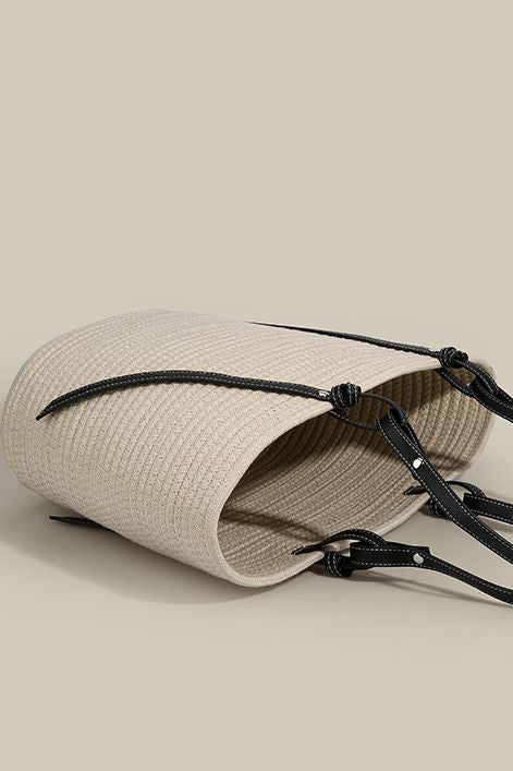 Large-capacity knitted wool tote bag - liwisi
