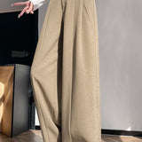 Casual Versatile Pleated Wide-leg Pants