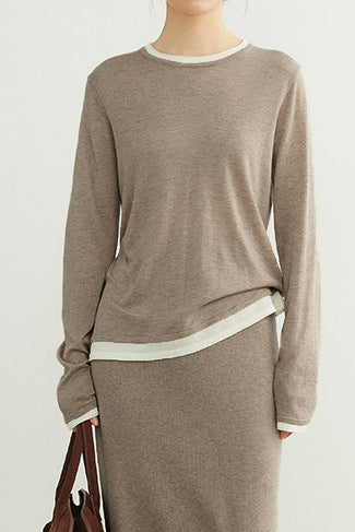 Comfortable wool knitted set - liwisi