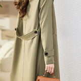 Casual Versatile Lapel Mid-Length Trench Coat - liwisi