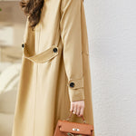 Casual Versatile Lapel Mid-Length Trench Coat - liwisi