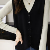 Sleeveless cardigan waistcoat - liwisi