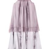 Halter Neck Tulle Contrast Ombre Long Dress with Lining - 3 Colors Available - liwisi