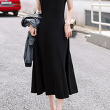Two-Piece Set: Stand Collar Wrap Jacket + Casual Long Dress - 2 Colors Available - liwisi