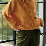 Casual Solid-Color Tied Hooded Knitted Cardigan - liwisi