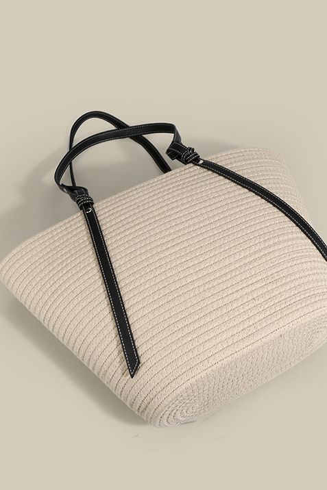 Large-capacity knitted wool tote bag - liwisi