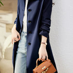 Casual Versatile Lapel Mid-Length Trench Coat - liwisi