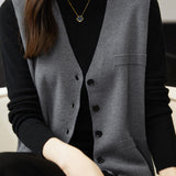 Sleeveless cardigan waistcoat - liwisi