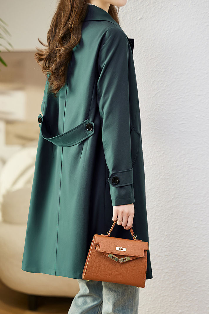 Casual Versatile Lapel Mid-Length Trench Coat - liwisi