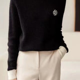 Casual Turtle Neck Bi-Color Knit - 2 Colors Available - liwisi