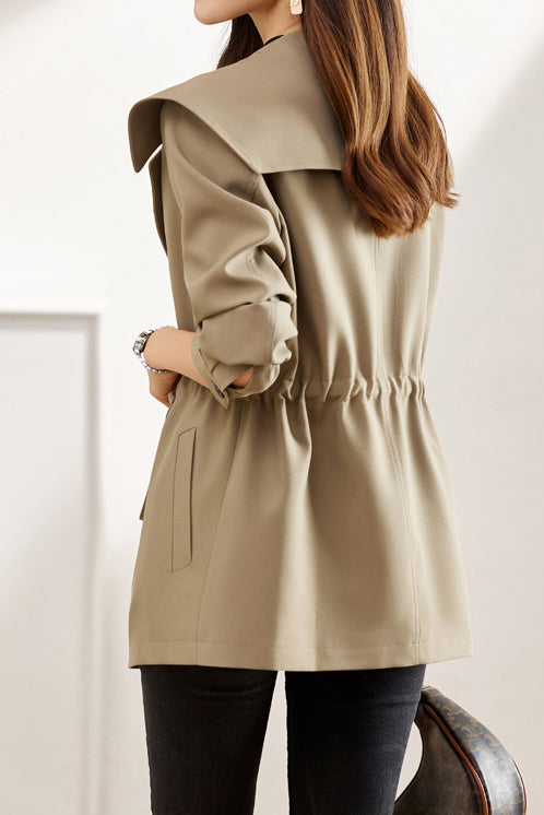 Classic Solid-color Trench Coat - liwisi