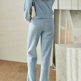 Two-Piece Set: Hooded Embroidered Jacket + Easy Waist Pants - liwisi