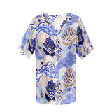 Skipper Collar Printed Short Sleeve Tunic - liwisi