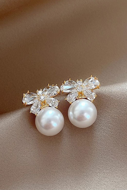 Elegant Bow Pearl Earrings - liwisi