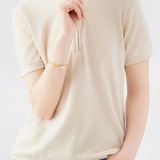 Simple Design Half Zip Knit Top - 4 Colors Available - liwisi