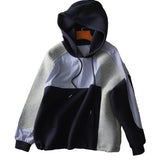Casual Contrast Panel Hoodie - liwisi