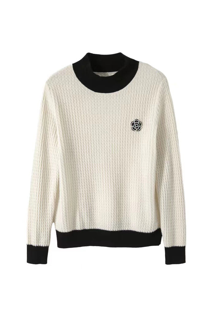 Casual Turtle Neck Bi-Color Knit - 2 Colors Available - liwisi